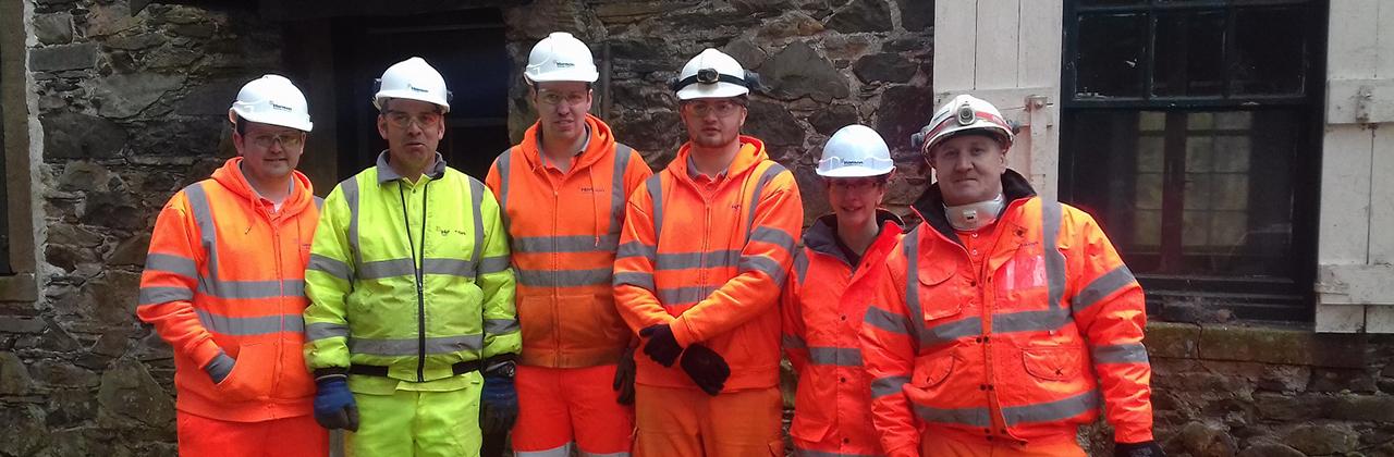 The Hanson volunteers, from left, Danny Eccles, Roger Whittam, Callum Allison, Rob Mould, Louise Stirzaker and Craig Harmer.